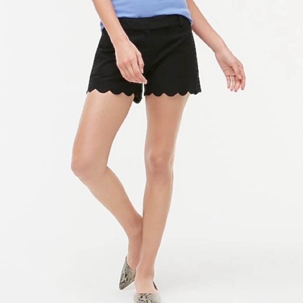 J. Crew Black Scalloped Women Shorts